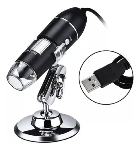 Microscopio Digital  Usb Electronico 3n 1 Con 8 Led