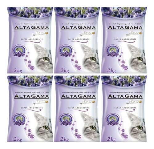 Piedras Sanitarias Alta Gama Perfumada 12kg (6x2kg) Gatos