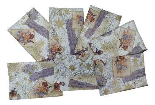 Saquinhos 10cm X 14cm Para Presente Natal Anjo Serafim Sino