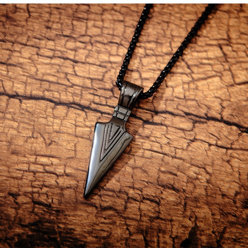 Collar Acero Inoxidable Dije Flehca Cadena Vintage Hombre