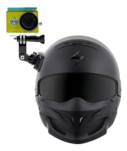 Base Adaptador Casco Moto Kit Lateral Gopro Cámara Acción