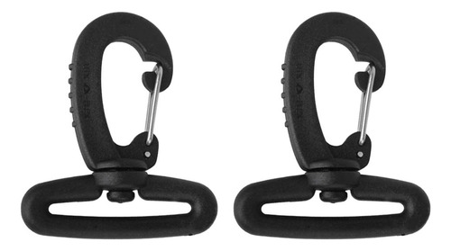 2x Plástico Metal Giratorio Snap Hook Clip Bolsa Cinturón