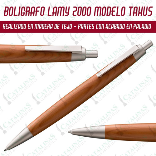 Boligrafo Lamy 2000 Taxus Madera Tejo Acabado Paladio Microc