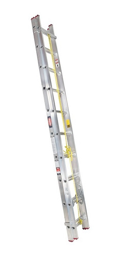 Escalera De Extensión De Aluminio Akron 20 Esc 77-28 Color Plateado