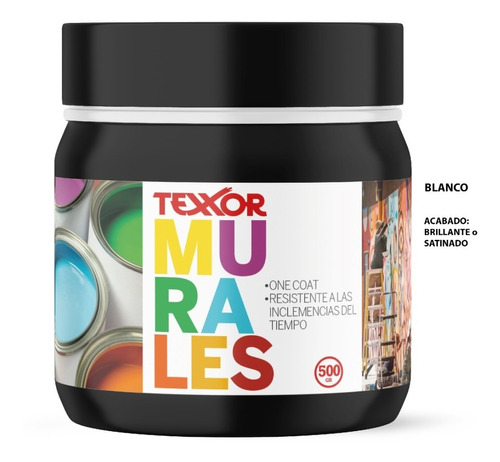 Murales One Coat, Esmalte- 1/2lt Blanco Texxor