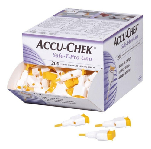 Lancetas Accu-chek Safe T Pro Uno C/ 200 Unidades Roche