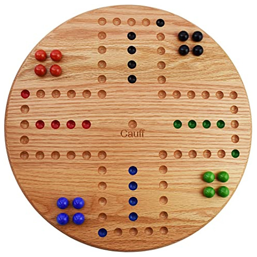 Marbles Board Juego Solid Oak Wood 4 Player Hand Kzkgr