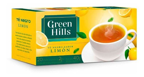 Te Negro Green Hills Limon Saquitos X20