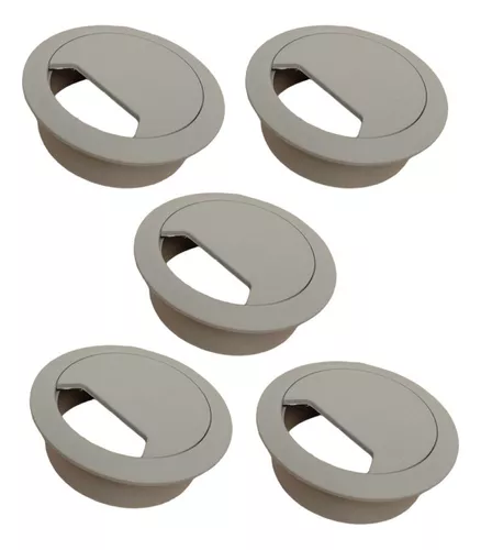 Tapa Pasacables 60x21mm Color Gris Pack 4 U/d