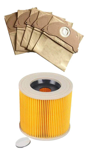 Filtro De Cartucho De Aspiradora Con 5 Bolsas De Polvo Para