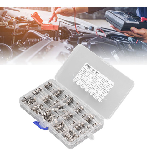 Fusible De Vidrio De 250 V, Kit Surtido De 200 Fusibles Auto
