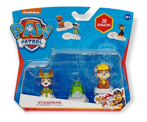 Sellos Paw Patroll X 3 Con Figura Original Stampers Varios