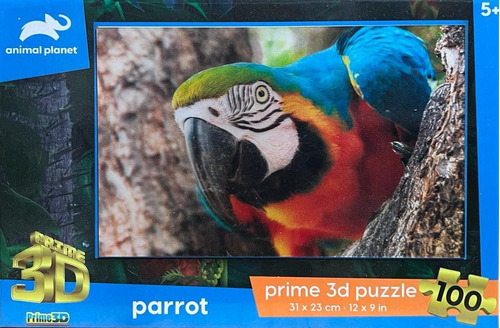 Rompecabezas Prime 3d - Parrot - 100 Piezas - Animal Planet