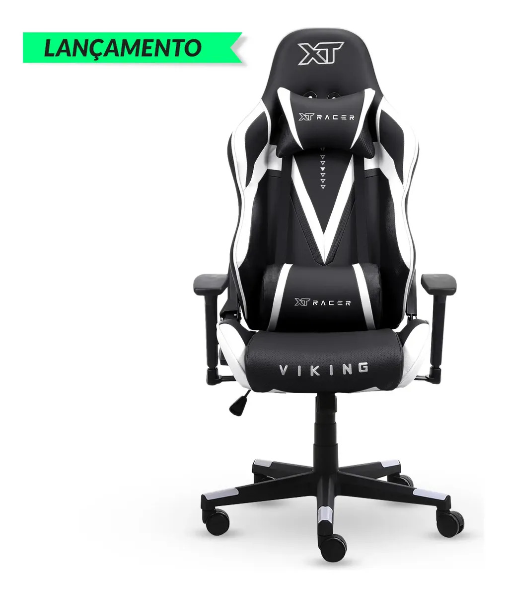 Cadeira Gamer Xt Racer Viking Series Cor Preto E Branco