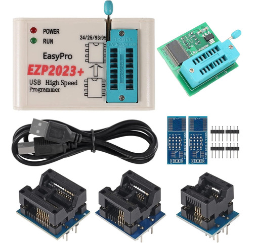 Programador Ezp2023+ Con 6 Adaptadores 24/25/93/25/95 Eeprom