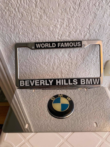 Matrícula Porta Matrícula Con Emblema Bmw Única  //