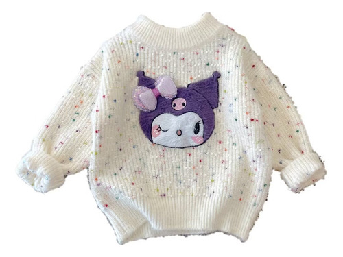 Jersey De Punto Para Niños Con Bordado Kuromi Melody Para In