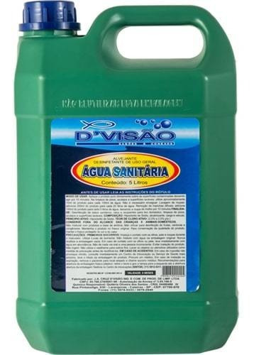 Água Sanitária A Base De Cloro 5 L Bactericida - D'visão