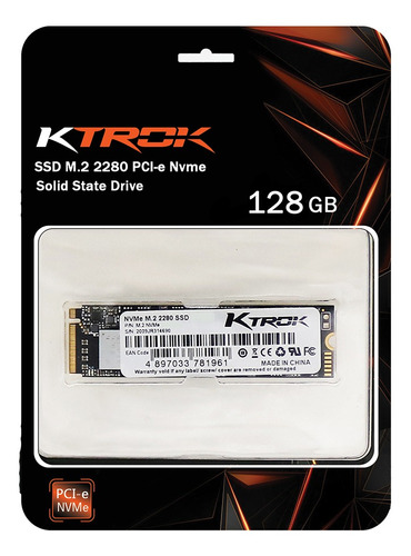 Ssd Ktrok M.2 2280 128gb Pci-e Nvme Solid State Drive