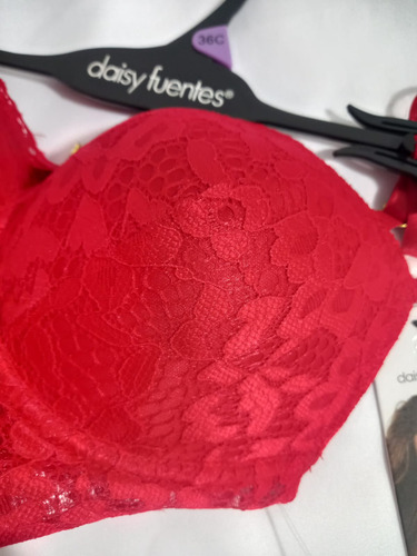 Brasier Daisy Fuentes 36c Push Up Rojo Extra Soporte