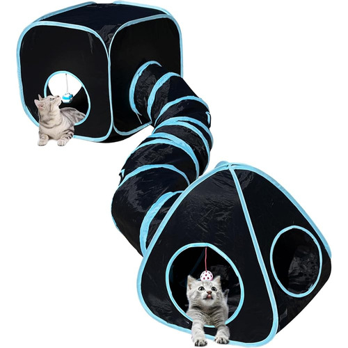 Gonpetgp Cat Tunnels For Indoor Cats With Cube Tent Toys 