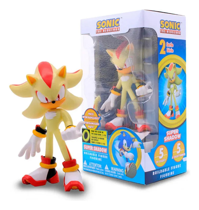 Sonic The Hedgehog Figura Armable Súper Shadow Sega