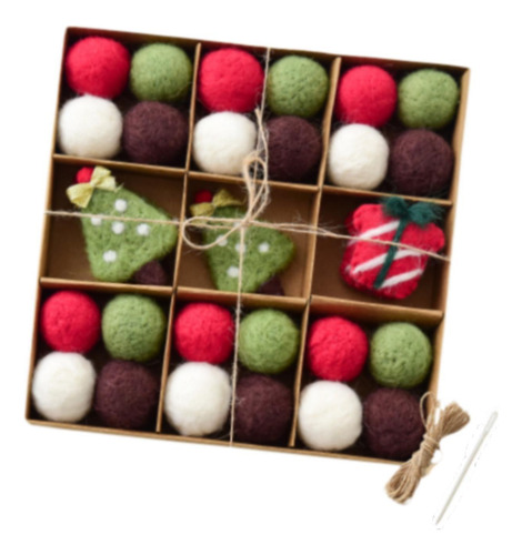 Kit De Guirnalda De Bolas De Fieltro De Navidad Diy