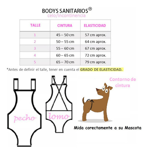 Bodys Sanitarios Bombachas Para Perros O Gatos Premium Star