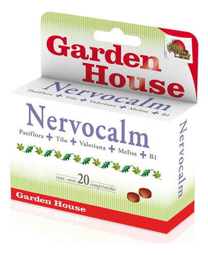 Nervocalm Vitamina B1 Sedante Natural Garden House X 20 Comp