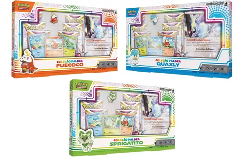 Cards Pokémon - Box Coleção Paldea - Quaxly- Copag