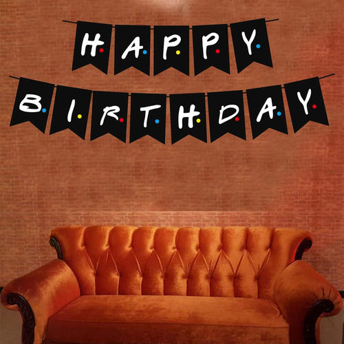 Cartel De Feliz Cumpleaños Para Amigos, Decoración De Fiesta