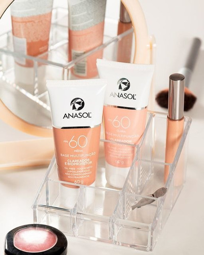 Base Multifunção Clareadora Cor Média Fps 60 Anasol Kit 2un