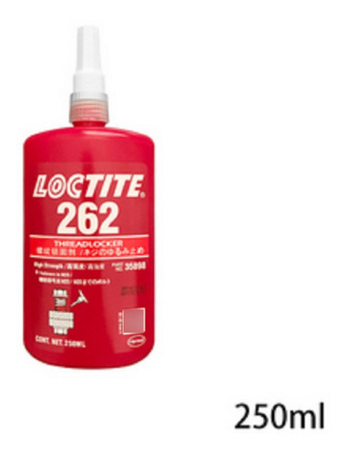 Loctite 262 Traba Perno Rojo 250ml Viscosidad: 1200/2400