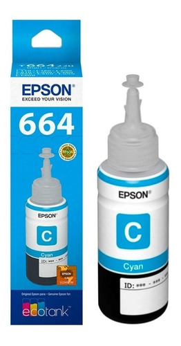 Imagen 3 de 6 de Tinta Epson T664 Cyan T664220 Or. - L475 L495 L220 L395 L365