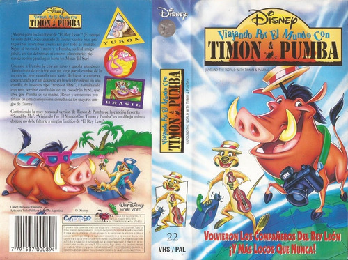 Viajando Por El Mundo Con Timon & Pumba Vhs Español Latino