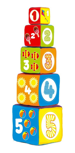 Torre X 5 Cubos Blandos. Bloques - Números - Letras