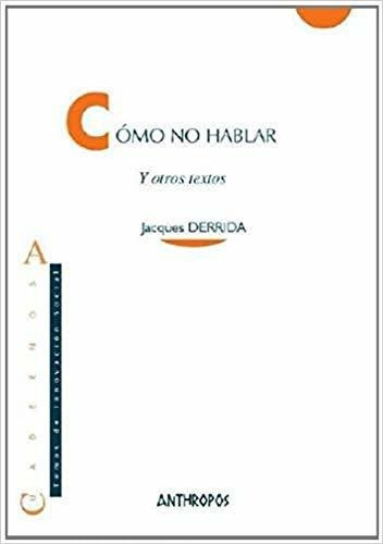 Como No Hablar, De Jacques Derrida. Editorial Anthropos (w), Tapa Blanda En Español