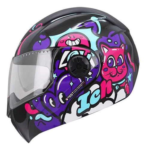 Casco Para Moto Love Morado