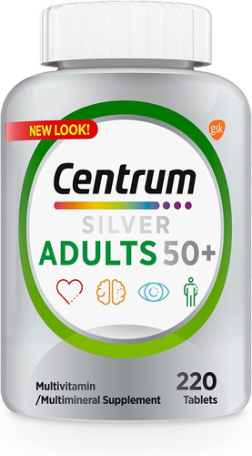 Centrum Silver Adultos 50+ Multivitamin - 220 Tablets