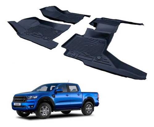 Tapetes 3d Termoformados Ford Ranger Asta 2021 Alfombra +++