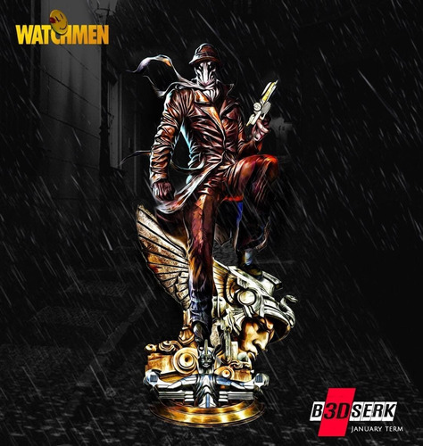Archivo Stl Impresión 3d - B3dserk - Watchmen - Rorschach