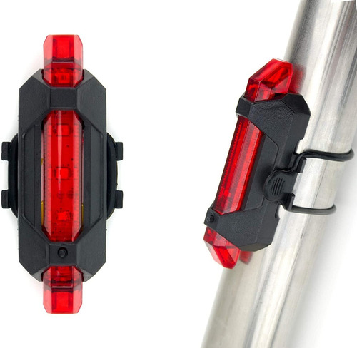 Luz Led Para Bicicleta Recargable Usb Trasera Alto Brillo