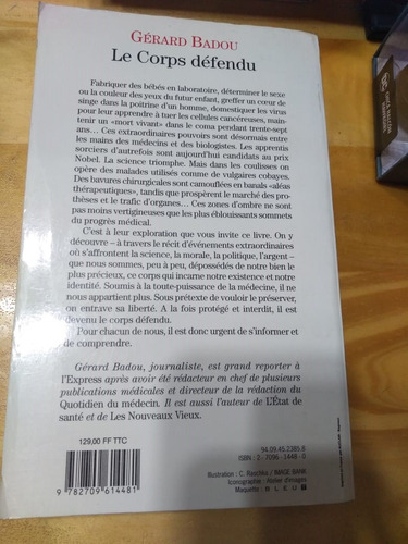 Imagen 2 de 2 de Le Corps Défendu - Badou - Jclattés, 1994 - U