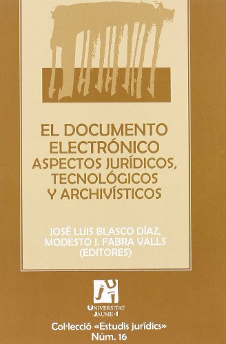 Libro El Documento Electronico Aspectos Juridico De Blasco D