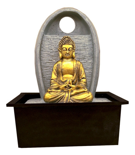 Fuente De Agua Buda Monje Meditación Relax Yoga 29cm Mli