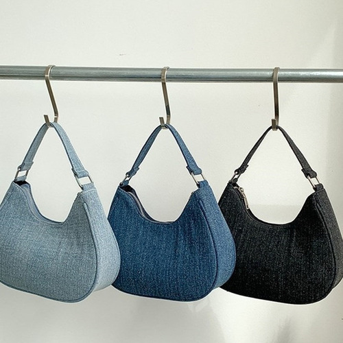 (db) Bolso De Mezclilla De Estilo Coreano, Bolso De Mano A L