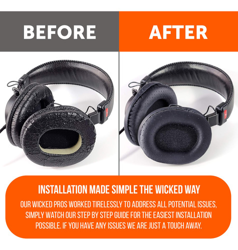 Almohadillas De Repuesto Wc Wicked Para Sony Mdr 7506
