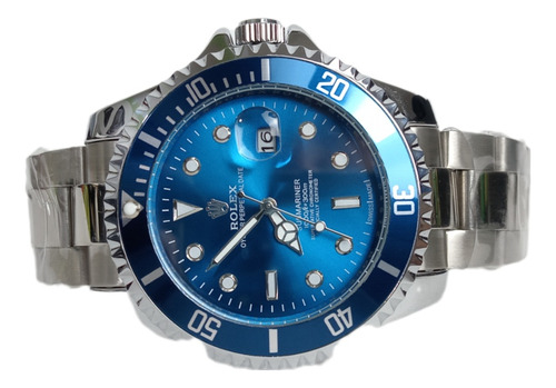Reloj Submariner Azul Dial Cuarzo Pila  (Reacondicionado)