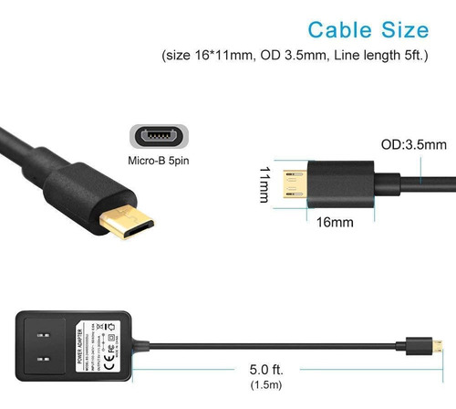 Berls 5v 2.5a 3a Cargador Micro Usb Raspberry Pi