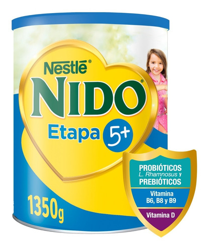Leche En Polvo Nido® Etapa 5+ Protectus® Avanzado Tarro 1350